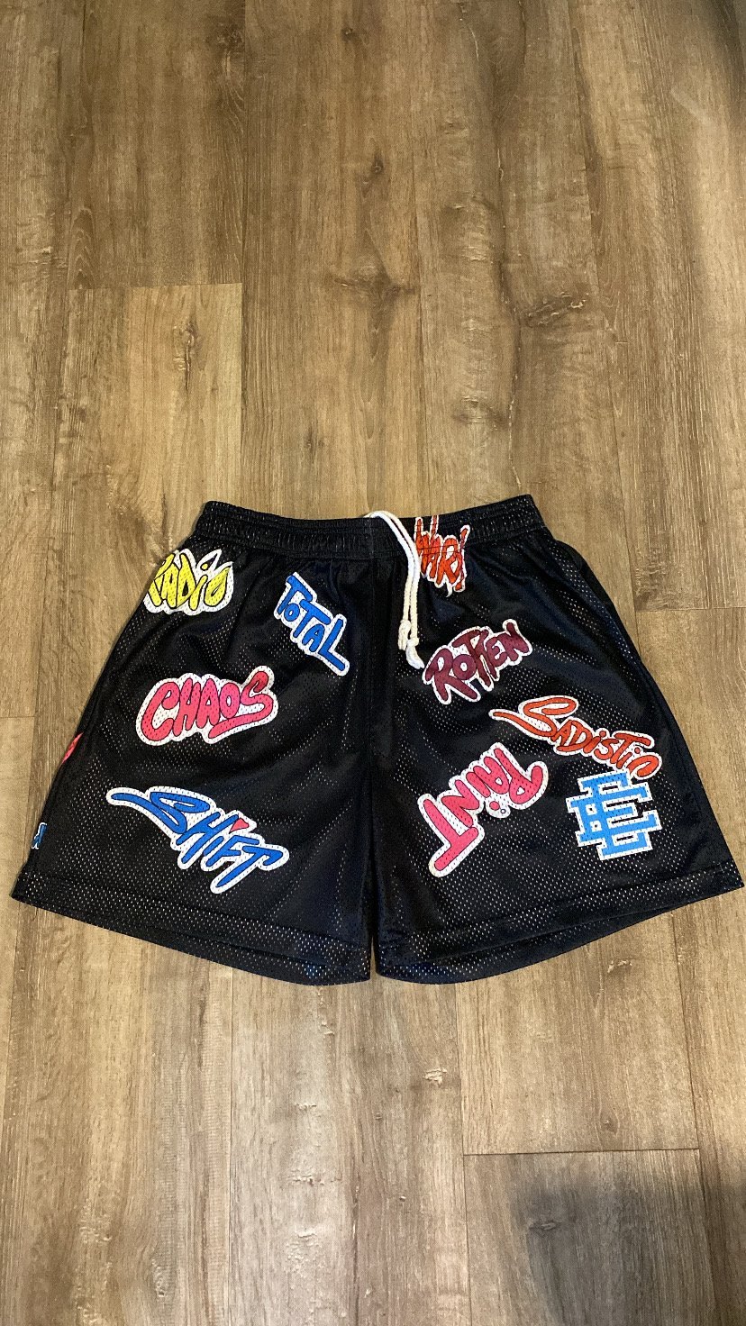 Eric Emanuel Graffiti Tag Mesh Shorts